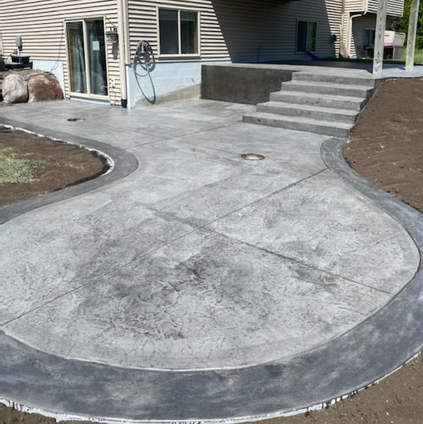 concrete patio costs less than pavers - stamped concrete patio in avon mn