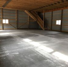 concrete floor in a pole shed barn in avon minnesota - central minnesota concrete company